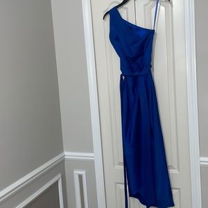 TED BAKER Women's One Shoulder Drape Midi Dress